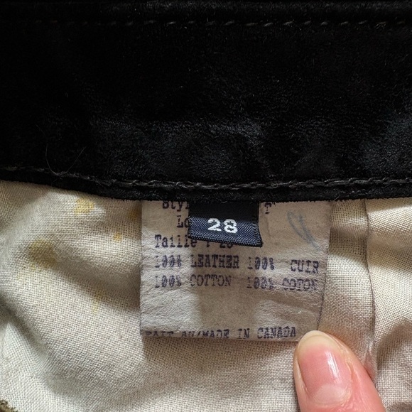Vintage Skotts Suede Black High-Waisted Pants – Size 28 - Picture 9 of 9